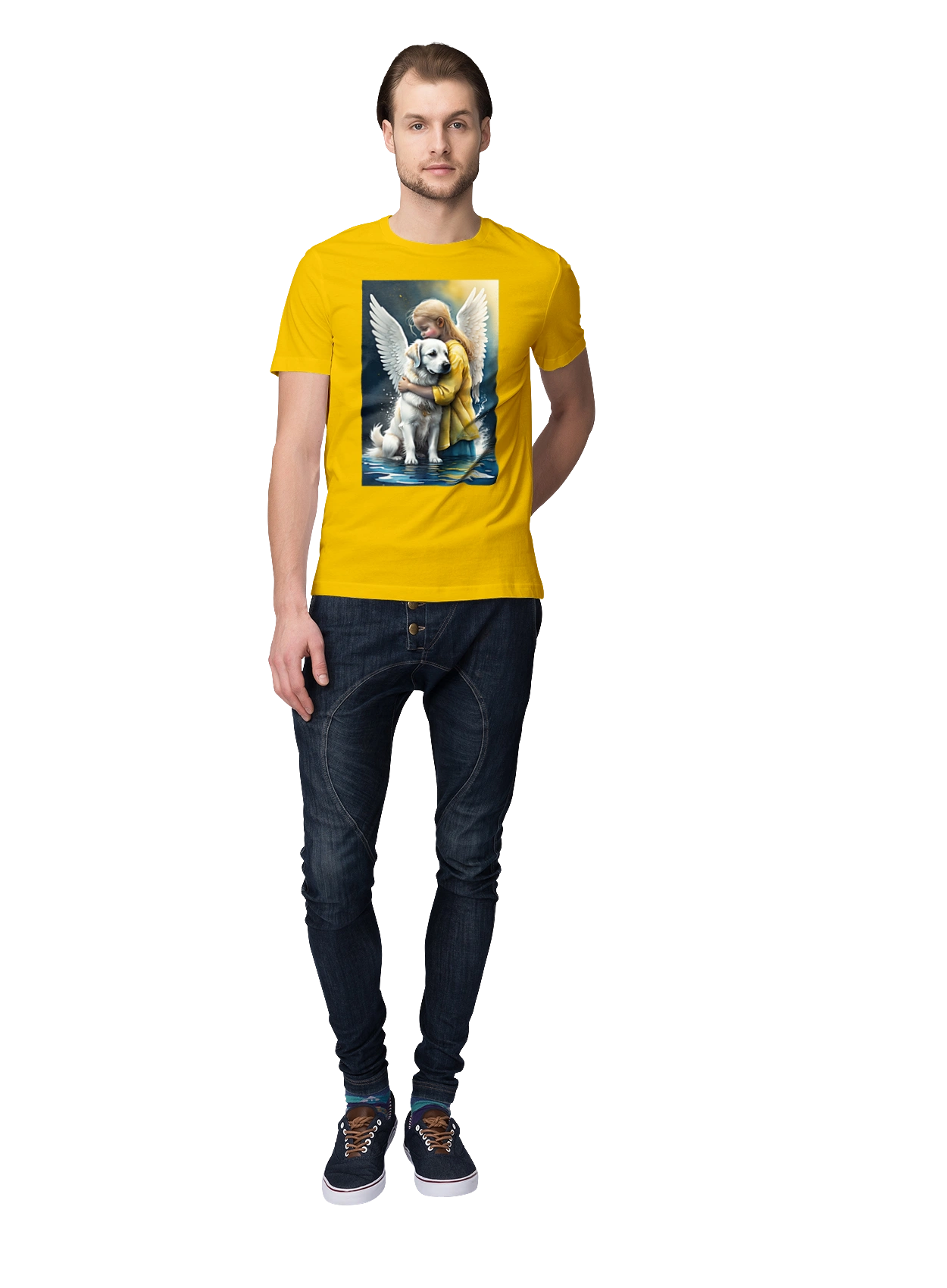 Girl and dog angel [memorial to dead animals]