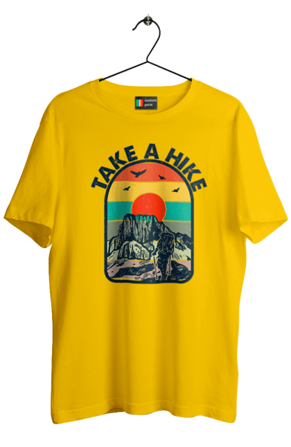 Men`s t-shirt with prints Take A Walk Climber, Mountains. Climber, hike, take a walk. 2070702