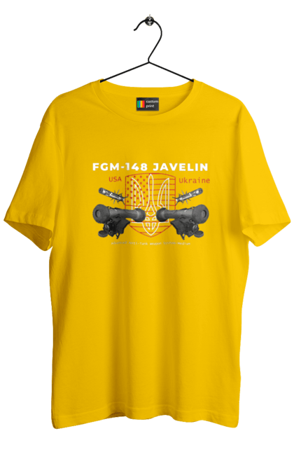 Men`s t-shirt with prints FGM 148 Javelin. Caesar, himars, javelin, nlaw, patriot, weapons, zaluzhny. 2070702