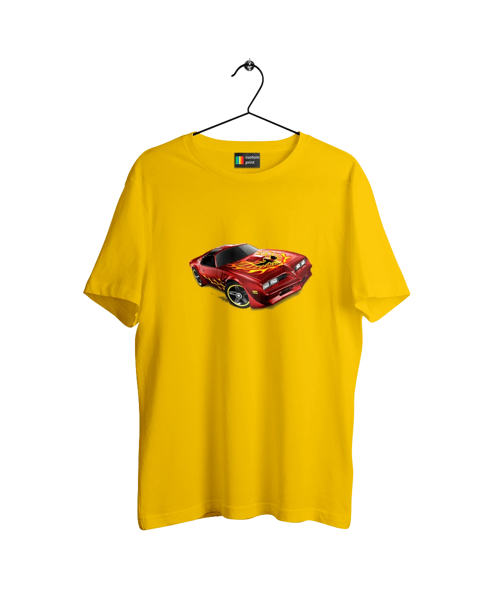 The car is red, high speed