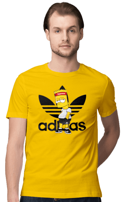 Men's t-shirt with prints Adidas Bart. Adidas, bart, cartoon, simpson. 2070702