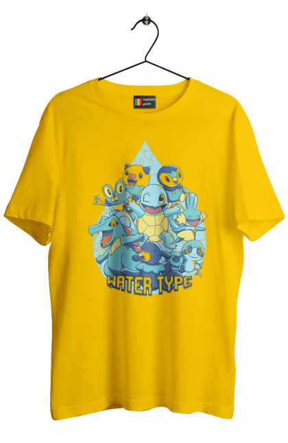 Men's t-shirt with prints Pokemon Squirtle. Anime, games, nintendo, pokemon, pokemon go, squirtle. 2070702