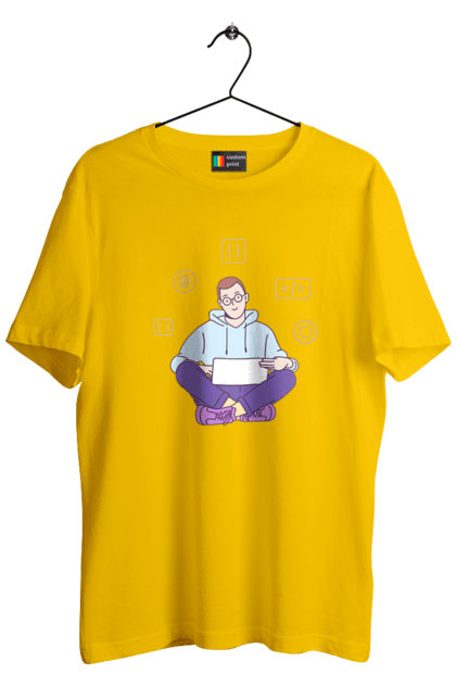 Футболка чоловіча з принтом "Я програміст". Angular, c, css, html, it, javascript, jquery, php, python, react, svelt, vue, айтишник, айті, гумор, код, кодувати, прогер, програміст, програмісти, ти ж, ти ж програміст, тиж програміст. 2070702