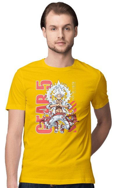 Men's t-shirt with prints One Piece Luffy. Anime, luffy, manga, monkey de luffy, one piece, pirates. 2070702