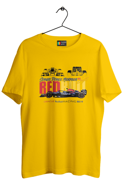 Men's t-shirt with prints Red Bull Racing RB19. Auto, automobile, bolide, car, formula 1, race, red bull, sport. 2070702