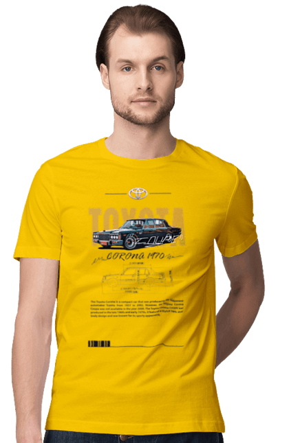 Men's t-shirt with prints Toyota Corona. Auto, automobile, car, corona, toyota, toyota corona. 2070702