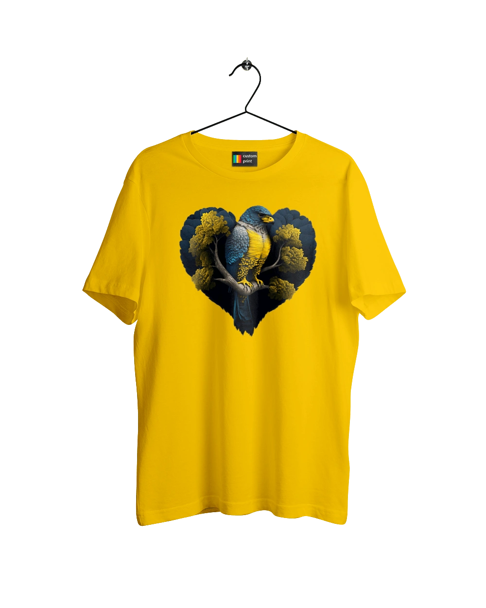 Blue and yellow falcon