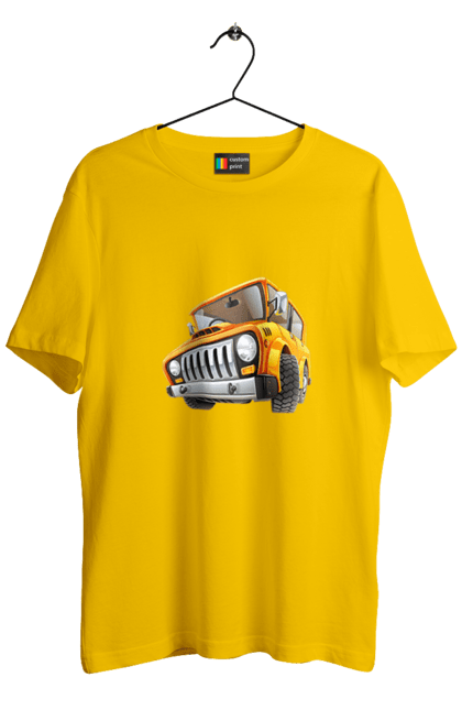 Футболка чоловіча з принтом "Вантажівка". Авто, автомобіль, вантажівка, дитячий малюнок, зображення авто. 2070702