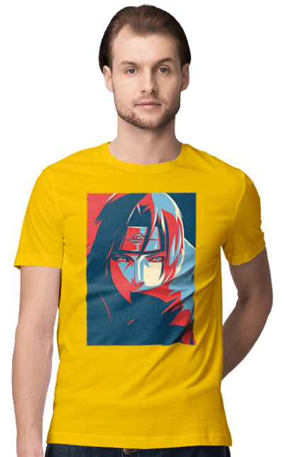 Men's t-shirt with prints Naruto Itachi. Anime, character, itachi, itachi uchiha, manga, naruto, ninja, tv series, uchiha. 2070702