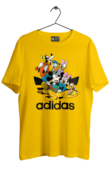 Футболка мужская с принтом Adidas Микки Маус. Adidas, mickey mouse, адидас, дисней, микки, микки маус, мультфильм. 2070702