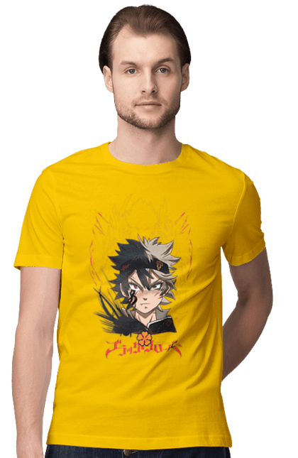 Футболка чоловіча з принтом "Black Clover Аста". Anime, asta, black clover, manga, wizard king, аніме, аста, король магів, манга, чорна конюшина. 2070702