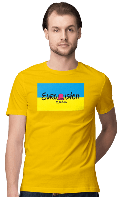 Футболка чоловіча з принтом "Євробачення за KALUSH Orchestra". Kalush orchestra, stefania, азов, врятувати азовсталь, врятувати захисників азовсталі, євробачення, звільнити, маріуполь, наші захисники, перемога, свобода. 2070702