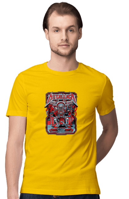 Men's t-shirt with prints Metallica. Hard rock, heavy metal, metallica, music, rock band, speed metal, thrash metal. 2070702