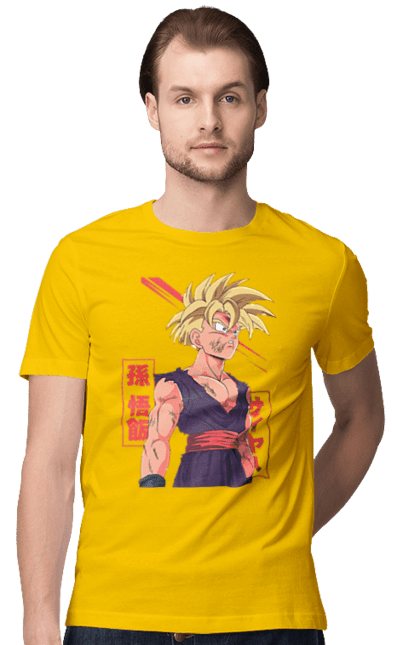 Футболка чоловіча з принтом "Перли дракона Гохан". Anime, dragon ball, goku, manga, аніме, гоку, гохан, манга, перли дракона. 2070702