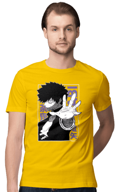 Футболка чоловіча з принтом "Моя академія героїв Дабі". Dabi, my hero academia, todoroki, toya todoroki, академія юей, аніме, дабі, моя академія героїв, тодорокі, тойя тодорокі. 2070702