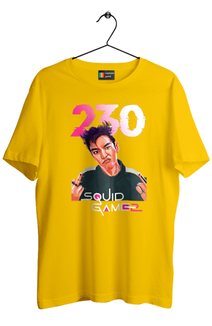 Men's t-shirt with prints Squid Game Thanos. 230, netflix, player 230, squid game, thanos, tv series. 2070702