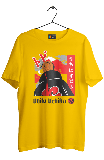 Men's t-shirt with prints Naruto Obito Uchiha. Anime, character, manga, naruto, ninja, obito, obito uchiha, tv series, uchiha. 2070702