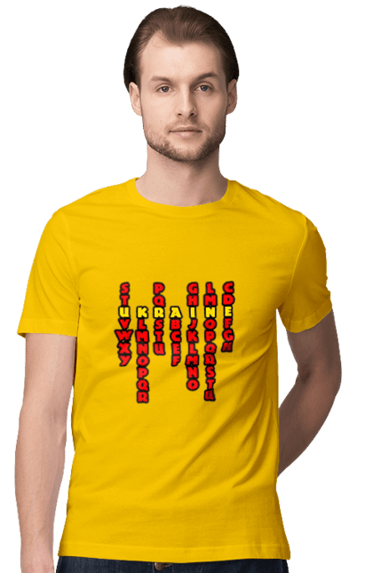 Футболка мужская с принтом Украина. Авторский принт, алфавит, буквы, латиница, надпись, текст, украина. 2070702