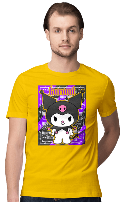 Men's t-shirt with prints Hello Kitty Kuromi. Anime, character, hello kitty, kuromi, my melody, sanrio. 2070702