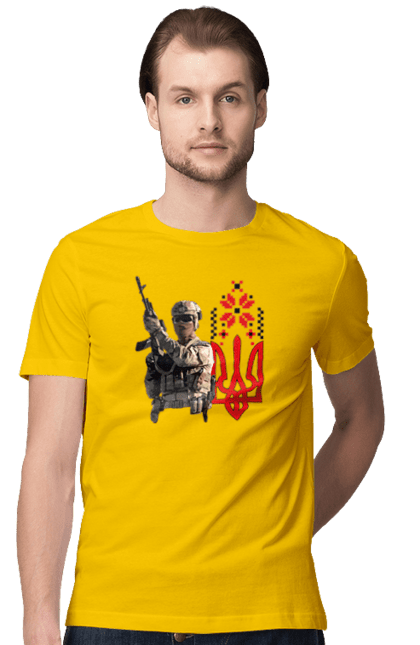 Футболка чоловіча з принтом "Гвардія наступу". F 16, himars, leopard, patriot, гвардія наступу, контрнаступ, літо 2023, літо контрнаступ, перемога. 2070702