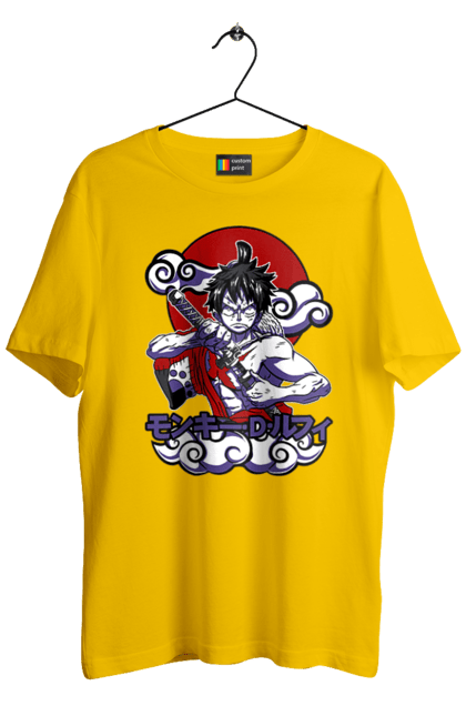 Men's t-shirt with prints One Piece Luffy. Anime, luffy, manga, monkey de luffy, one piece, pirates. 2070702