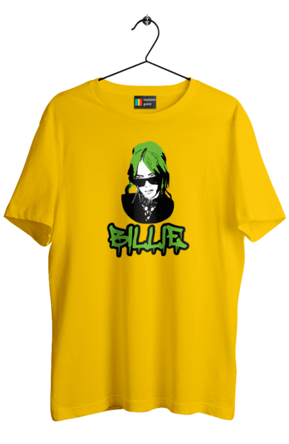 Футболка чоловіча з принтом "Billie Eilish". Активістка, біллі айліш, мизукант, права, співачка, тварини. 2070702