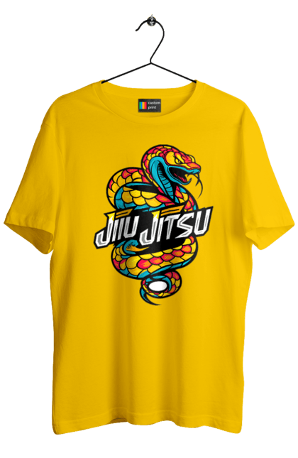 Men's t-shirt with prints Jujutsu. Animal, japan, jiu jitsu, jujutsu, martial arts, ninja, samurai, snake, sport. 2070702