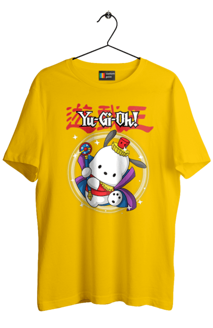 Men's t-shirt with prints Yu Gi Oh! Pochacco. Brand, character, hello kitty, pochacco, yu gi oh, yugio. 2070702