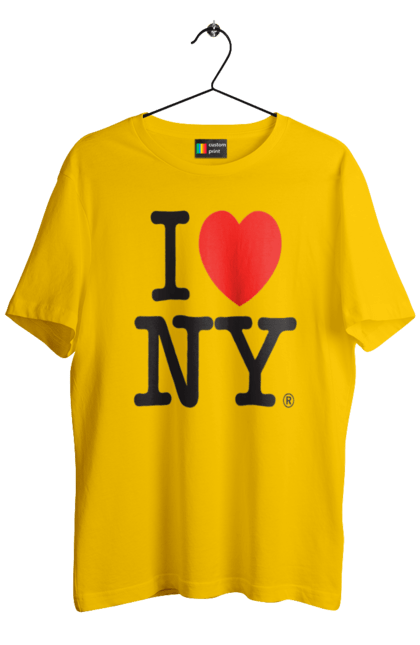 Футболка чоловіча з принтом "Я люблю Нью Йорк". I love, i love ny, new york, нью-йорк, ньюйорк, я люблю. CustomPrint.market