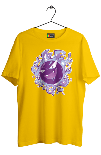 Men's t-shirt with prints Pokemon Gastly. Anime, games, gastly, nintendo, pokemon, pokemon go. 2070702