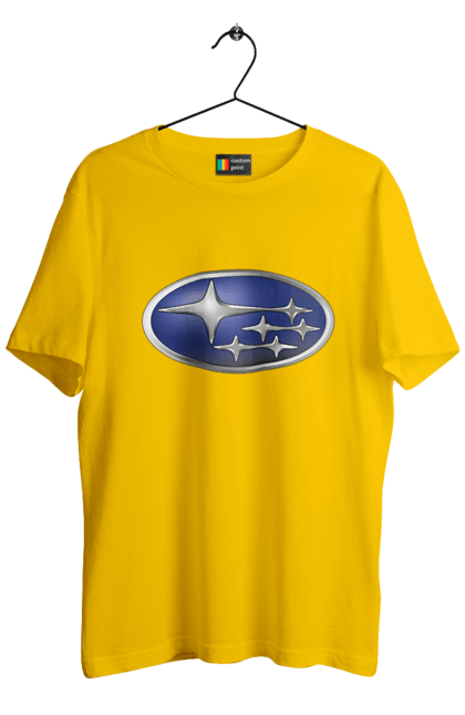 Men`s t-shirt with prints Subaru. Auto, logotype, subaru. 2070702