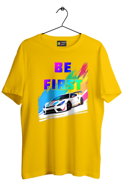 Футболка чоловіча з принтом "Гонка". Автомобільний, гонка, спортивна машина, спортивний автомобіль. 2070702