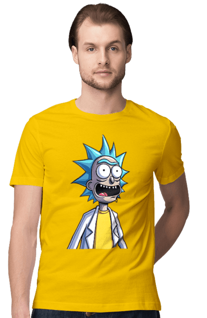 Футболка чоловіча з принтом "Рік та Морті". Rick and morty, мультфільм, наукова фантастика, пригоди, рік, рік і морті, трагікомедія, чорний гумор. 2070702