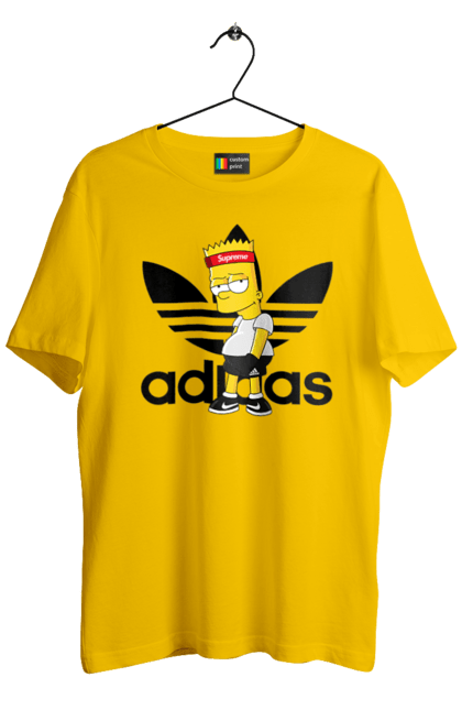 Men's t-shirt with prints Adidas Bart. Adidas, bart, cartoon, simpson. 2070702