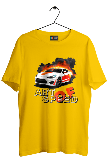 Футболка чоловіча з принтом "Швидкість". Авто, автомобіль, автомобільний, гонка, швидкість. 2070702