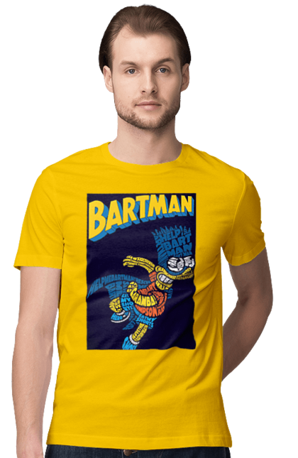 Футболка чоловіча з принтом "Симпсоны". Барт, мультфильм, симпсоны, супергерой, супермен. PrintMarket - інтернет-магазин одягу та аксесуарів з принтами плюс конструктор принтів - створи свій унікальний дизайн