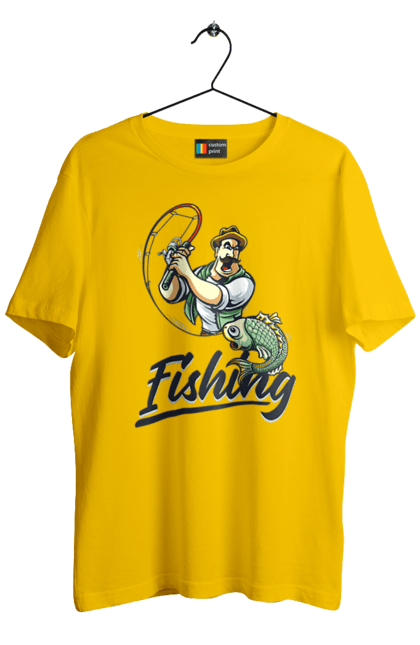 Футболка чоловіча з принтом "Рибалка, літо". Відпочинок, літо, рибалка. 2070702