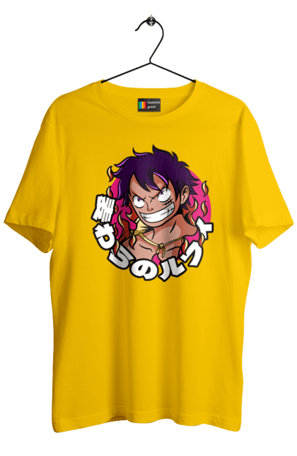 Men's t-shirt with prints One Piece Luffy. Anime, luffy, manga, monkey de luffy, one piece, pirates. 2070702