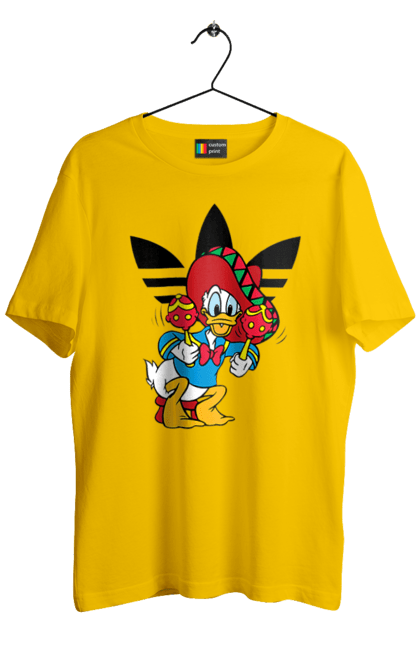 Men's t-shirt with prints Adidas Donald Duck. Adidas, animated series, cartoon, daisy duck, donald duck. 2070702