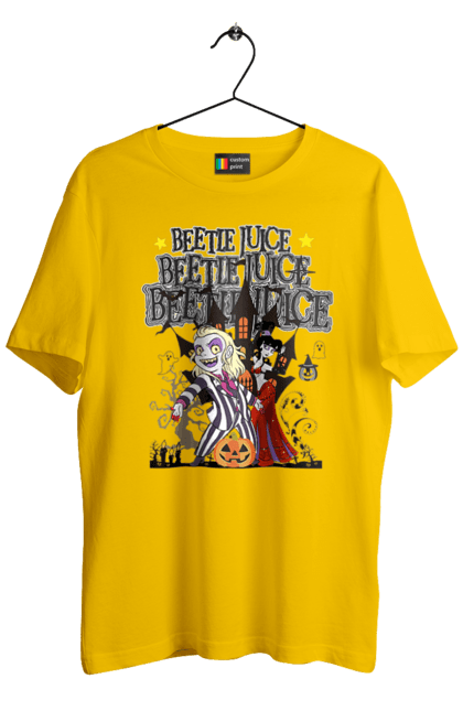 Men's t-shirt with prints Beetlejuice. Beetlejuice, comedy, ghost, horror, movie, tim burton, warner bros. 2070702