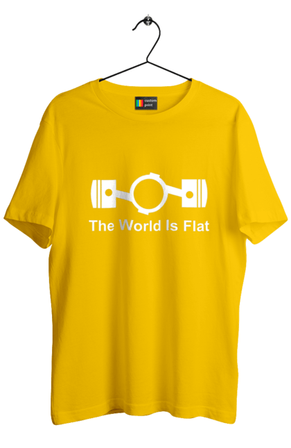 Men`s t-shirt with prints World Flat Wh. Auto, cars, detail. 2070702