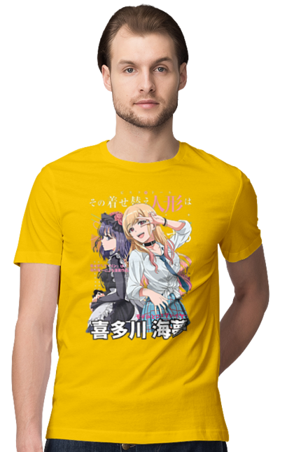 Men's t-shirt with prints My Dress Up Darling. Anime, gyaru, manga, marin kitagawa, marine, my dress-up darling, porcelain doll. 2070702