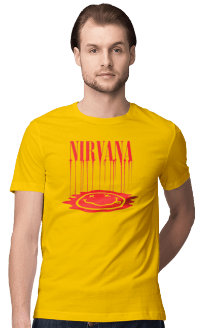 Men's t-shirt with prints Nirvana. Alternative rock, grunge, hard rock, kurt cobain, nirvana, punk rock, rock band. 2070702