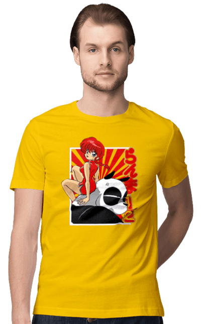 Men's t-shirt with prints Ranma 1/2. Action movie, anime, comedy, manga, mystic, ranma, romance, shampoo. 2070702