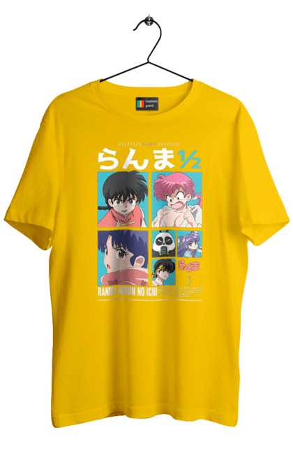 Men's t-shirt with prints Ranma 1/2. Action movie, anime, comedy, manga, mystic, ranma, romance, shampoo. 2070702