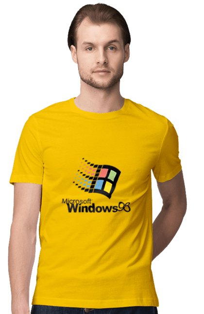 Футболка чоловіча з принтом "Windows98". Angular, c, css, html, it, javascript, jquery, php, python, react, svelt, vue, айтишник, айті, гумор, код, кодувати, прогер, програміст, програмісти, ти ж, ти ж програміст, тиж програміст. 2070702