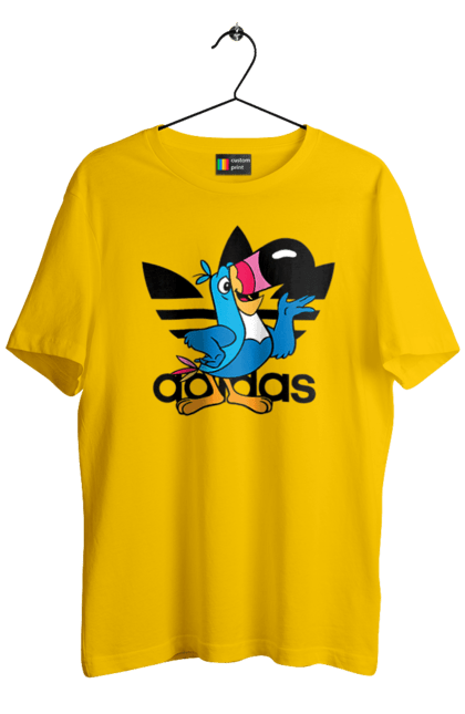 Футболка мужская с принтом Adidas Тукан Сэм. Adidas, froot loops, toucan sam, адидас, москот, тукан сэм. 2070702