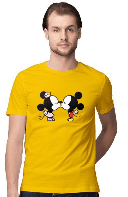 Футболка мужская с принтом 38. Mickey mouse, minnie mouse, дисней, микки, микки маус, минни маус, мультфильм. 2070702