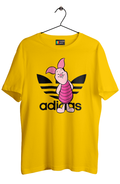 Футболка мужская с принтом Adidas Пятачок. Adidas, piglet, адидас, винни-пух, мультфильм, пятачок. 2070702