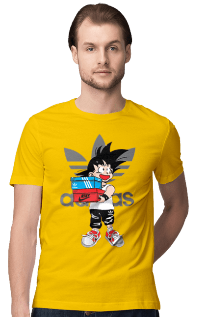 Футболка мужская с принтом Adidas Сон Гоку. Adidas, anime, dragon ball, son goku, адидас, аниме, гоку, жемчуг дракона, манга, сон гоку. 2070702